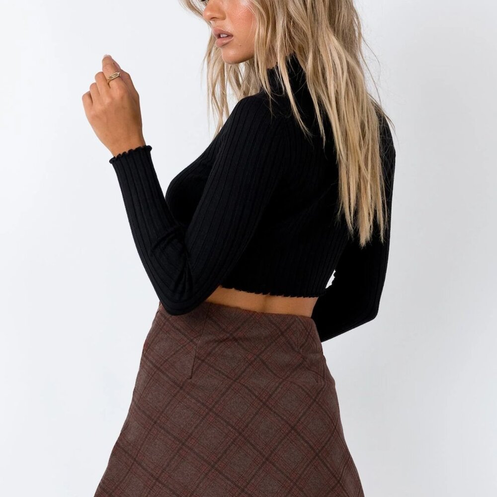 Princess Polly Mini Skirt - Brown - Picture 3 of 6